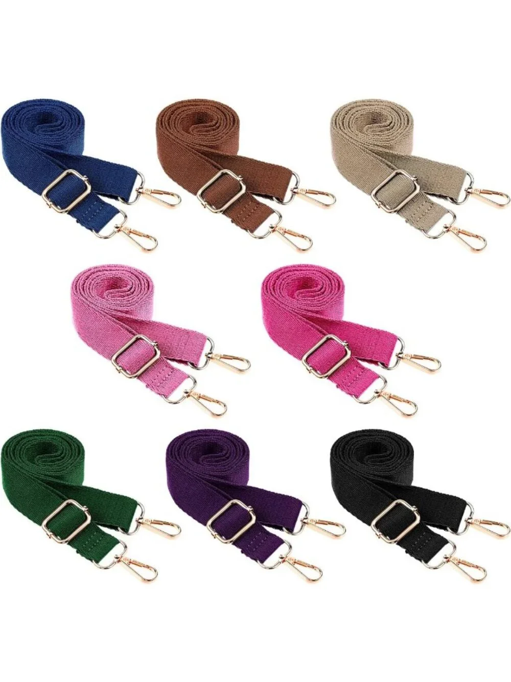8 Pcs Adjustable Wide Crossbody Purse Straps Replacement - Thick Handbag Straps